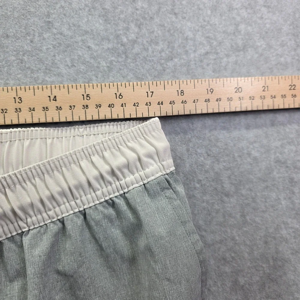 Goodfellow & Co Mens Swim Trunks Gray Striped Board Shorts Size L Large 7in seam